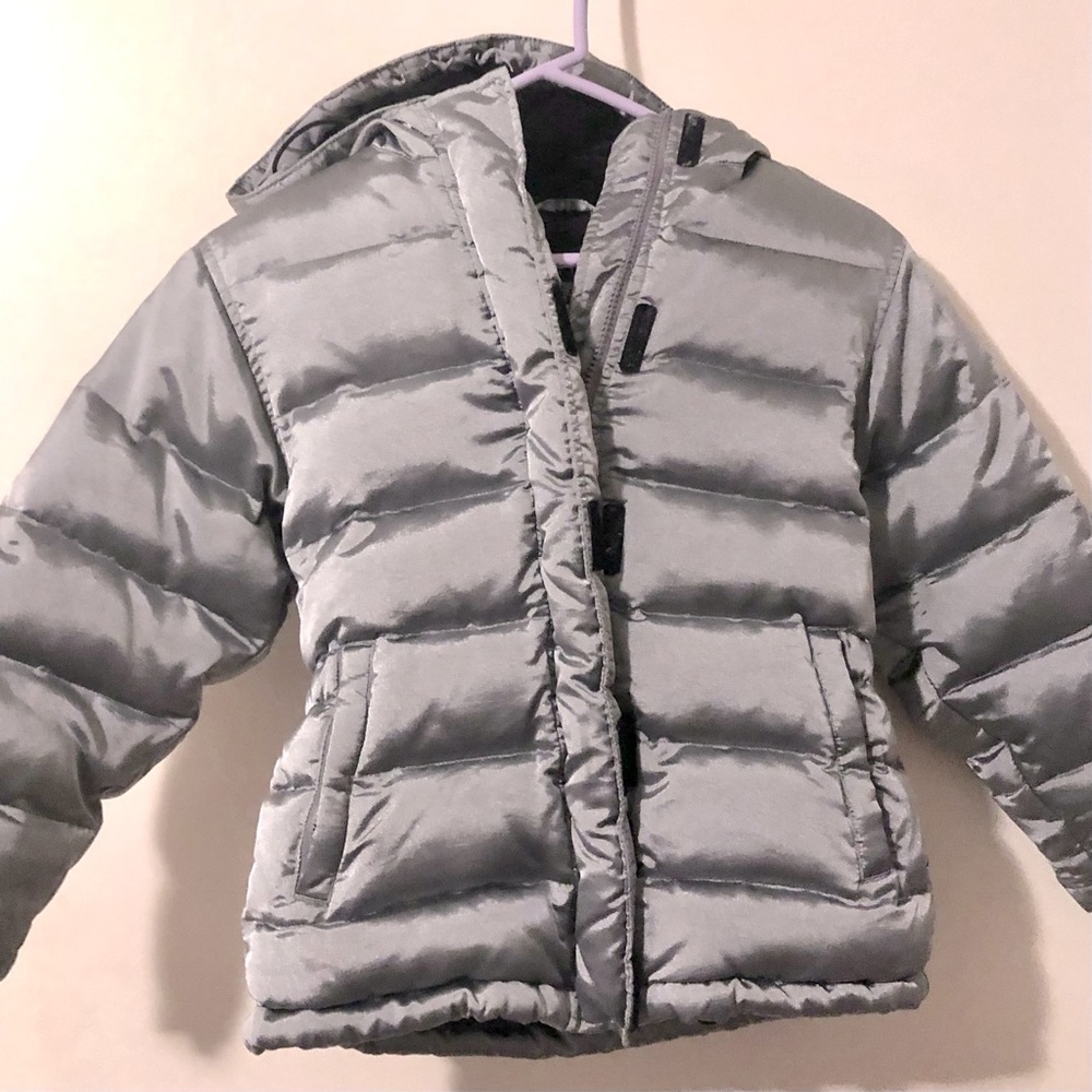GAP Light Silver Grey Puffy Jacket